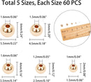 PH PandaHall 14K Gold Plated Spacer Beads, 300pcs Round Brass Beads 5 Size Metal Smooth Beads Seamless Ball Beads… — 4