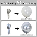 Zesliwy Black Silver White Balloons Set, 50pcs 12In, Latex, Party Decor | Black White Silver — 3