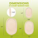 Bukihome Bunion Cushions Pain Relief Bunion Pads to Wear in Shoes - Strong Adhesion & Waterproof,Moleskin Guards Protect Feet for Men and Women, Prevents Friction and Pressure,Beige(54 Count) | 54 Count (Pack of 1) — 7