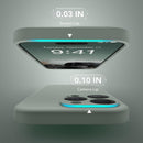 Magnetic for iPhone 16 Pro Case Silicone Calke Green — 4