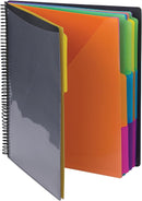 Smead 12 Pocket Poly Project Organizer, Letter Size, 1/3-Cut Tab, Gray with Bright Colors (89207) (Pack of 1) — 5