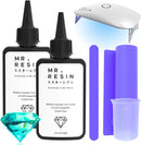 MR. RESIN UV Resin kit with Light (200g Kit) Crystal Clear UV Epoxy Resin for Crafts, Jewelry Making, Keychains,… — 1