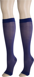 Truform Sheer Compression Stockings, 15-20 mmHg, Women's Knee High Length, Open Toe, 20 Denier, Purple, Medium | Medium (1 Pair) — 5