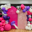 MEBAY Hot Pink Purple Silver Baloon Garland Arch Kit, 146Pcs Latex Balloons Different Sizes 18 12 10 5 inch for Women Girls Birthday Baby Shower Wedding Party Decorations | Hot Pink-purple-silver — 4
