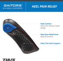 Tuli's Gaitors, 3/4 Length Arch Support Insoles for Fallen Arches, Large — 3