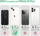 JJGoo Compatible with iPhone 15 Plus Case Glitter, Clear Transparent Soft TPU Sparkle Anti-Scratch Shockproof Protective Phone Bumper, Women Girls Slim Bling Sparkly Phone Case for iPhone 15 Plus — 2
