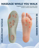 2 Pairs 4D Steppers Cloud Insoles for Women and Men, Super Soft Massage Memory Foam Insoles,Arch Support Foot, Pain Relief Plantar Fasciitis Insoles - Green+black - Women 6-9.5/Men 5-8.5 — 5