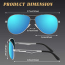 CGID Polarized Sunglasses Men Womens Pilot Style Mirrored Shades UV400 GA61 | Al-mg Frame |62mm| Silver Blue | 62 Millimeters — 7