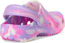 Crocs Unisex-Child Classic Watercolor Marbled Clog | 3 Little Kid | Pink Crush/Multi Glow in the Dark — 5