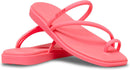 Crocs Women's Miami Toe Loop Sandals | Square Toe Flat | Flexible Straps | Croslite Foam Footbed | 6 | Guava — 6