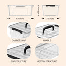Clear 9-Pack Plastic Storage Bins with Lids, 6 Quart Stackable Containers Organization with Latch Buckle — 3
