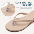 4Pcs Transparent Gel Metatarsal Pads Flip-Flop Gel Toe Guards Cushions Thong Protectors Silicone Non Slip Shoe Cushion for Sandals Thong Pads 2