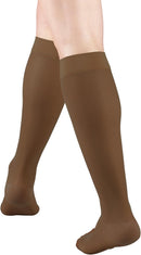Truform Sheer Compression Stockings, 15-20 mmHg, Women's Knee High Length, 20 Denier, Espresso, Small | Small (1 Pair) — 6