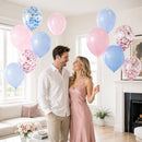 Pink and Blue Balloons Set, 35 Pack Pastel Pale Blue Pink Confetti Latex Balloons, 12 Inch Light Blue Pink Balloon Kit for Boy or Girl Gender Reveal Party Birthday Baby Bridal Shower Party Decorations | Pink Blue — 8