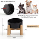 Petygooing Black Raised/Elevated 15°Slanted Ceramic Dog Bowl for Small Breeds,Tilted Anti Slip Pet Feeding Bowl,Food Water Dish with Stand for Cats and Small Dogs Puppy 13.5 OZ (5.1In /1.7 Cups) — 4