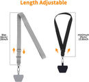CACOE Phone Lanyard, Black+Gray, 2 Pack photo 5