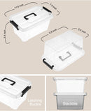 NUMIFUN 7Qt Clear Plastic Storage Bins with Lids,Transparent Design,6 Pack — 3