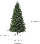 Haute Decor 7.5 Ft. Greenbriar Fir Pre-Lit Artificial Christmas Tree with Soft White Cluster LED Lights and Foot Pedal Control - Large Lighted Christmas Tree — 4