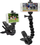 Suptig Phone Holder Desk Gooseneck Mount, Cell Phone Clamp Clip for Pole, Mount Stand, Compatible for iPhone 17 iPhone 16 Plus 15 Pro 14 Plus Xs Max XR X 8 7 6 6s Plus and Other 4-7'' Device photo 1