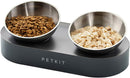 PETKIT 304 Stainless Steel Elevated Cat Bowls&Dog Bowls,Raised Cat Food and Water Bowl Set, Non-Slip, Anti Vomiting 15°Tilted Cat Small Animal Plate — 1