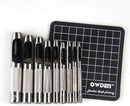 OWDEN 9 Pieces Leather Hollow Punch Set (1/8"-1/2") with a Cutting mat. — 2
