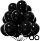 110pcs Black Balloon 12 inch, Black Latex Balloons for Birthday Party Baby Shower Wedding(with 2 Ribbons). | 12inch(normal) | A36-black — 1
