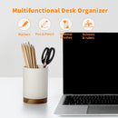 Ceramic Pen Holder for Desk, Pencil Cup, (White,Set / 1) — 4