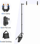 EMART Backdrop Stand 10x7FT Adjustable Back Drop Stand for Party Photoshoot | Black — 5