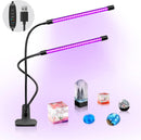 inShareplus LED UV Light Dual Head with USB, 395nm-405nm Dimmable UV Light with Clip, Glow in The Dark, 20W Black… — 1