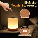 OORUN Touch Bedside Table Lamp,13 RGB Colors & 5 Brightness, USB Rechargeable Desk Lamp, Remote Control Dimmable… — 2
