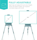 Best Choice Products Art Easel for Painting, Portable Wooden Adjustable Artist Tripod with Sketch Box, 32-Piece Art Set with Acrylic Paints, Brushes, Canvases & Palette - Blue — 4