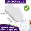 Cutecrop 20 Pcs Felt Dancers Pads, 1/4" Sesamoiditis Pads, White, Right 2