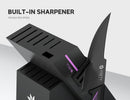 ASETY Knife Set, 15 PCS Kitchen Knife Set with Built-in Sharpener Block — 4