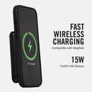 Ridge 20W Magnetic Power Bank Battery Pack 10,000mAh - Fast Charging, Compatible with MagSafe - Portable Charger Flight-Safe Travel Powerbank - Built-in Cables & Magnetic Attachment (Matte Black) photo 2
