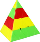 CuberSpeed QY Toys 4x4 Pyramid stickerless Magic Cube Triangle Master Pyramid Speed Cube — 1