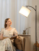 Ambimall 60" Modern Floor Lamp with Beige Shade, 9W LED Bulb — 4
