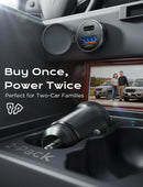 LISEN Car Charger USB C, 69W Cigarette Lighter USB Charger Adapter, 2 Pack photo 2