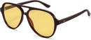 SOJOS Classic Polarized Aviator Sunglasses for Women Men, Retro Trendy Aviators Shades SJ2201 | Dark Red/Light Yellow Tint | 58 Millimeters — 1