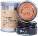 FootFitter Shoe Cream 2‑Pack with Storage Tin, Black & Brown Polish Creams | Black/Light Brown — 1