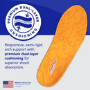 PowerStep Pulse Performance Insole, Neutral Arch, Men 10-10.5 / Women 12 - Orange — 4