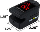 Zacurate 500 Series Fingertip Pulse Oximeter Blood Oxygen Saturation Monitor with Silicon Cover, Batteries and Lanyard (Royal Black) — 3