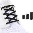 ZHENTOR Elastic Shoe Laces, Elastic No Tie Shoelaces for Sneakers, One Size Fits All Adults and Kids Shoes | Black 03L | 3 Pairs — 1