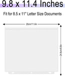 Antner 8 Pack Clear Letter Size Binder Pockets 3 Ring Binder Zipper Pouch Document Organizer, Waterproof PVC 3-Hole Loose Leaf File Bags Insert Sleeves Page Sheet Protectors Business Office Supplies — 2