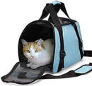 ZaneSun Cat Carrier,Soft-Sided Pet Travel Carrier for Cats,Dogs Puppy Comfort Portable Foldable Pet Bag Airline Approved (Small Blue) — 3
