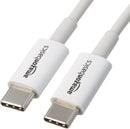 Amazon Basics USB-C to USB-C Fast Charger Cable, 480Mbps Speed, USB-IF Certified, for Fast Charging Apple iPhone 16/15, iPad, MacBook, Samsung Galaxy, Tablets, Laptops, 6 Foot, White 1