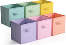 Sorbus Cube Storage Bin, Fabric, 6 Pack (11 Inch, Pastel Multi-Color) — 1