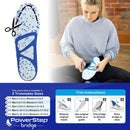 PowerStep Bridge, Flexible Arch Insoles, Comfort Memory Foam Insert, Plantar Fasciitis Pain Relief, Adaptable Arch Support, Neutral Arch, Shoe Inserts, Unisex (Men 8-9.5, Women 9-10.5) - Blue/White — 5