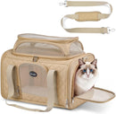 CarryTip Airline Approved Cat Carrier with Expandable Top, 17x11x9.5 in, Brown