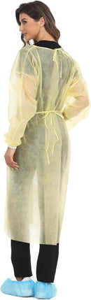 Disposable Isolation Gown Polypropylene Gowns with Knit Cuff Long Sleeve Pack of 15 — 2