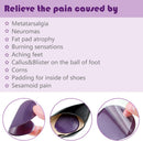 Mepase 8 Pcs Metatarsal Pad Gel Ball of Foot Pads for Women Men, Purple 4